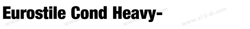 Eurostile Cond Heavy字体转换